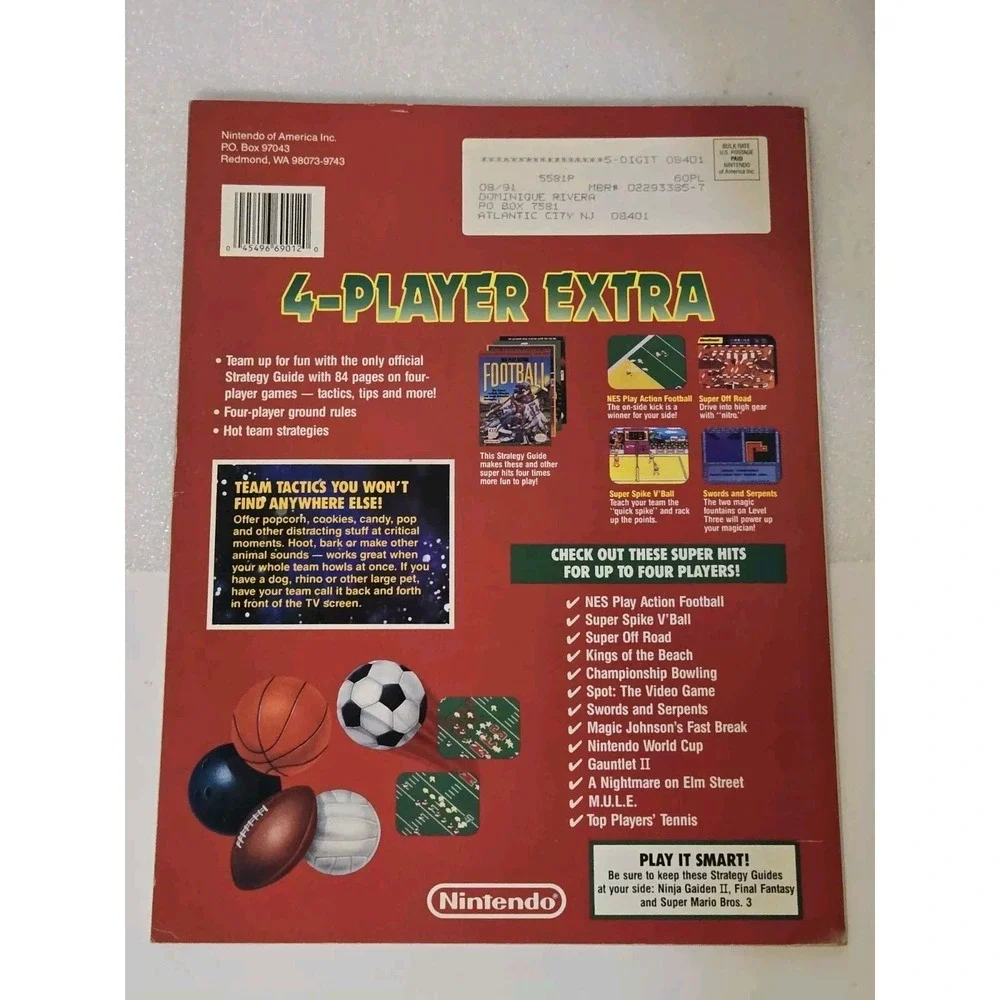 Nintendo Power Strategy Guide: 4 Player Extra‎ 1990 Volume 19 NES Magazine
